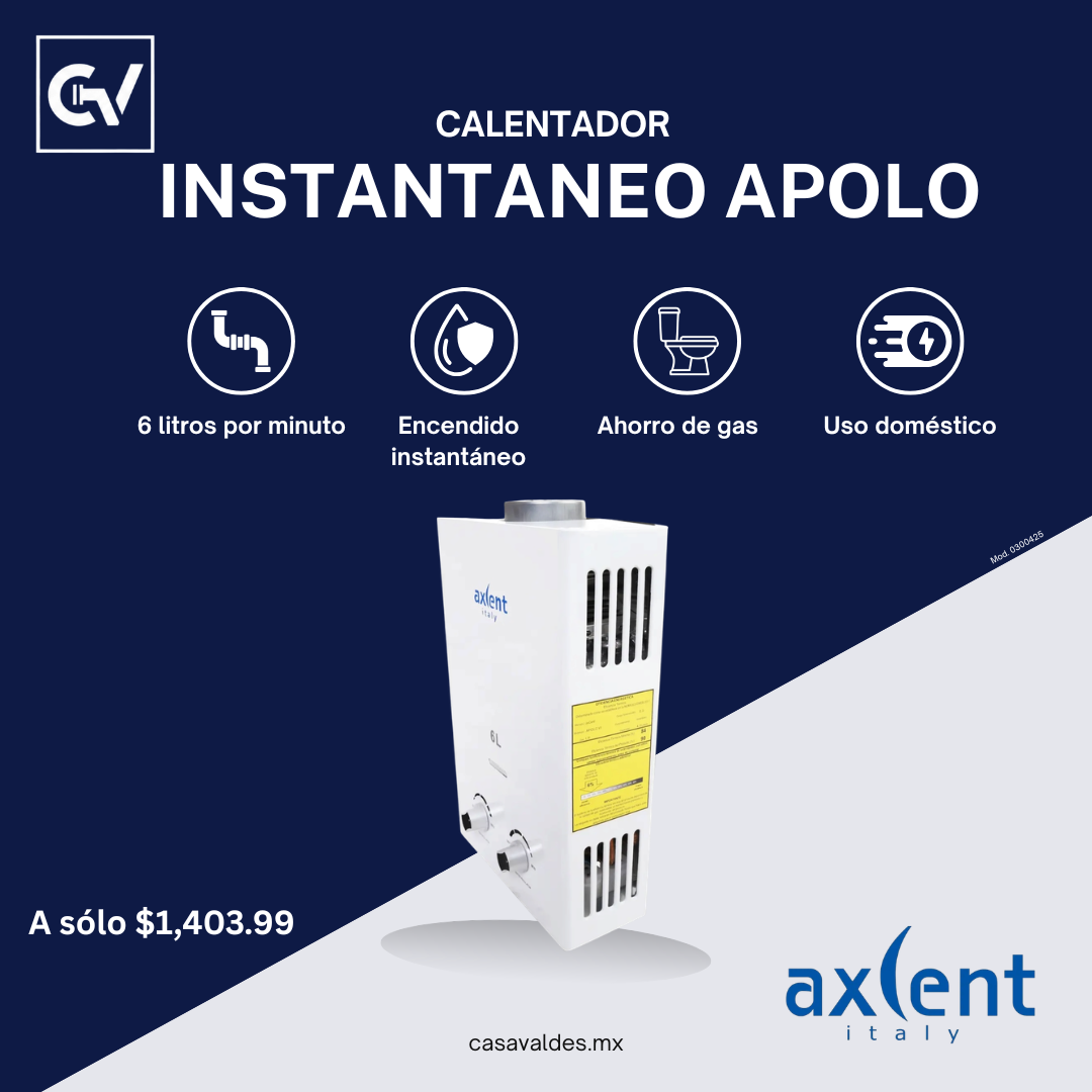Calentador Instantáneo Apolo — Axlent Italy