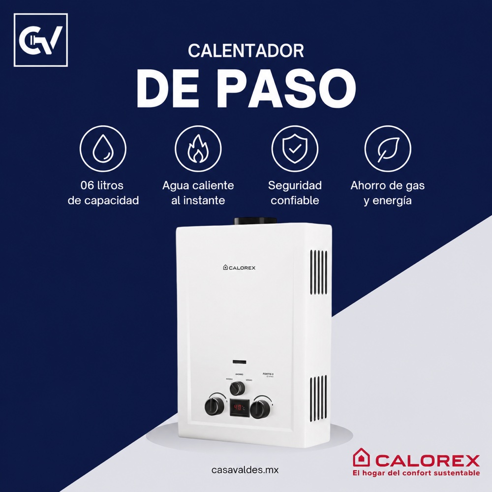 Calentador de Paso 6L — Calorex Fortis