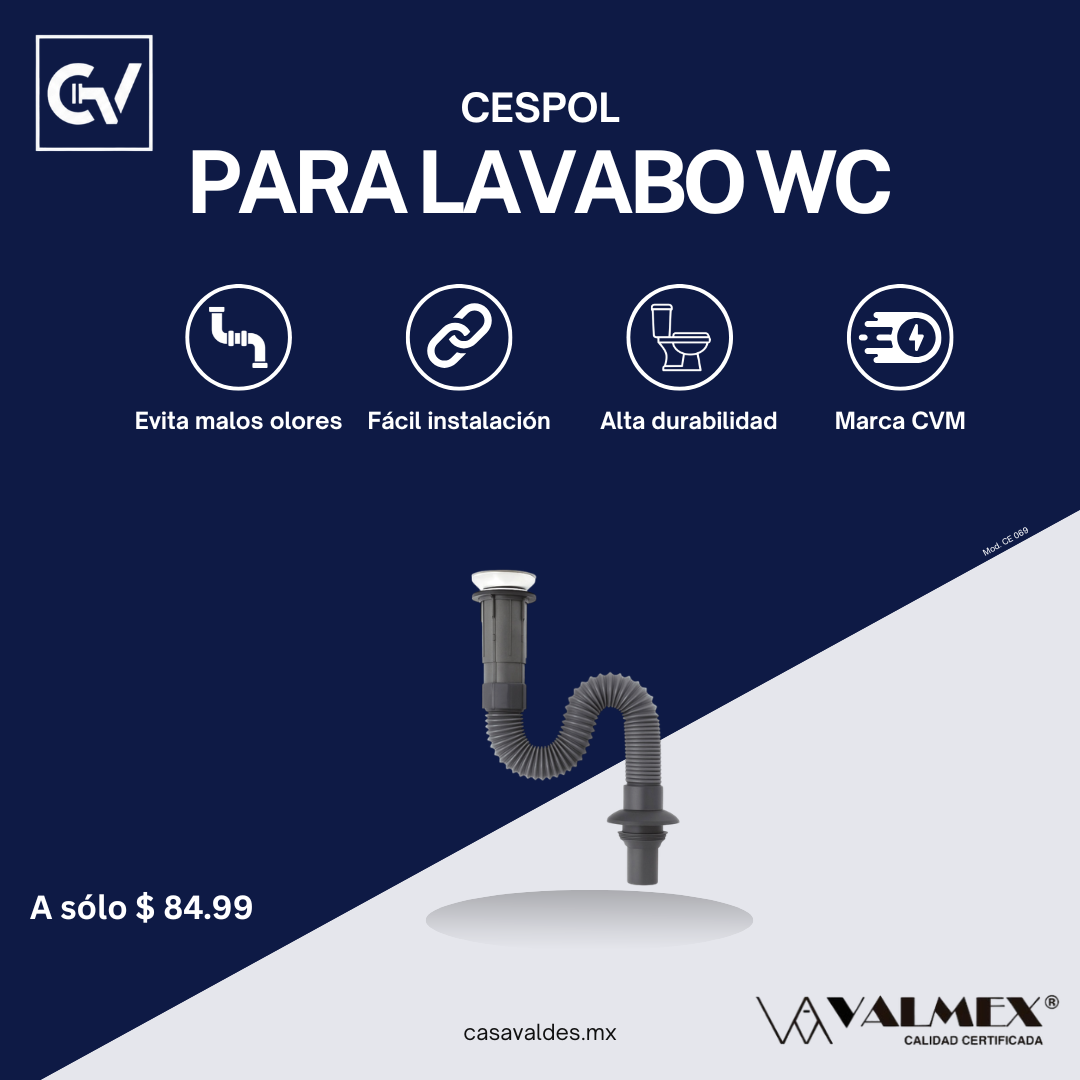 Cespol Para Lavabo WC — Valmex
